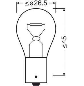 Лампа 24V P21W BA15s OSRAM 7511CLC, O-7511CLC, А24-21