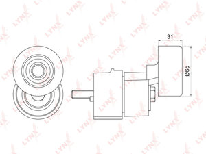 Натяжитель приводного ремня HYUNDAI ix35 (10-),Santa Fe (10-) KIA Cerato (09-) LYNX PT3252, VKM65039, 25281-25000