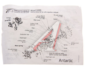 Ремкомплект редуктора впрыск АНТАРКТИК RGAT2099 TOMASETTO RGAT2099