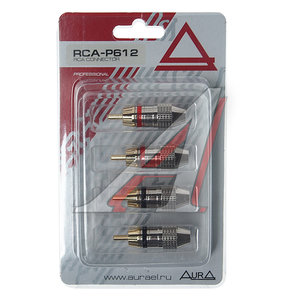 Штекер RCA комплект 4шт. AURA RCA-P612