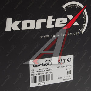 Фильтр воздушный TOYOTA Auris,Corolla (07-),Avensis (09-) KORTEX KA0193, LX2792, 17801-0D060