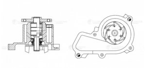 Насос водяной HYUNDAI Creta (16-) LUZAR LWP08E20, 25100-2E020