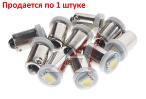 Лампа светодиодная 12V T4W BA9s 6000K 1 SMD 5050 White MEGA ELECTRIC 090124W, ME-090124W, А12-4-1