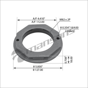 Гайка ROR ступицы (M82х2мм) ось LM/LC MANSONS 780.003, 21224762