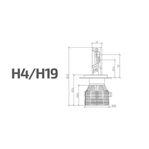 Лампа светодиодная 12V H4 P43t бокс (2шт.) MTF CP04K6