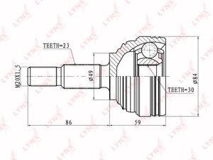 ШРУС наружный RENAULT Clio (05-) комплект LYNX CO6326, 8200511122