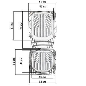 Коврик салона универсальный резина 75х54/48х50см черный (4 предмета) SKYWAY S01704003