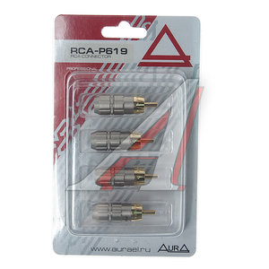 Штекер RCA комплект 4шт. AURA RCA-P619