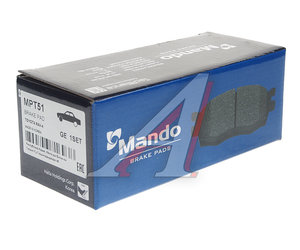 Колодки тормозные TOYOTA Rav 4 (00-) передние (4шт.) MANDO MPT51, GDB3251, 04465-42110/04465-42130/04465-42071/04465-42080/04