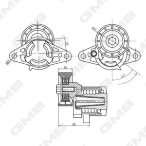 Ролик приводного ремня RENAULT Logan,Megane,Sandero натяжной GMB GAT21010, 8200603359