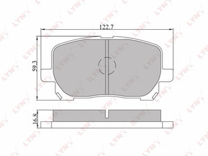 Колодки тормозные TOYOTA Avensis (01-09),Matrix (01-04) передние (4шт.) LYNX BD7531, BD-7531, 04465-44100/04465-44090