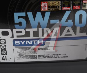 Масло моторное OPTIMAL SYNTH 5W40 синт.4л LIQUI MOLY 3926, LM SAE5W40 3926