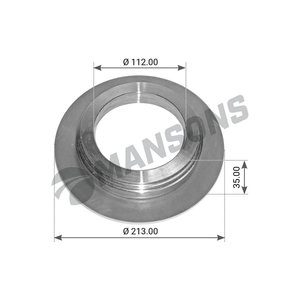 Кольцо BPW упорное ступицы колеса MANSONS 300.096, 300096, 0537007040