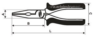 Тонкогубцы 160мм прямые АВТОДЕЛО 30316, 12300