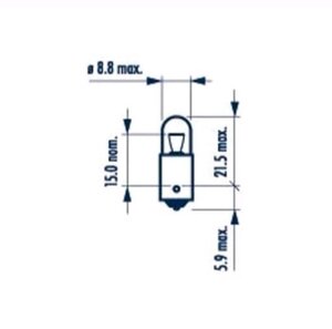 Лампа 24V T4W BA9s Heavy Duty NARVA 171433000, N-17143HD, А24-4-1