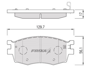 Колодки тормозные KIA Rio (05-) передние (4шт.) FRIXA FPK01N, 58101-1GA00