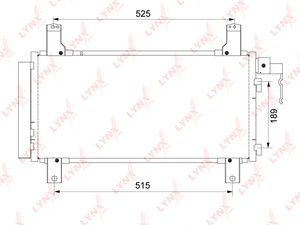 Радиатор кондиционера MAZDA 6 (02-) LYNX RC0367, LRAC2510, GJYA6148Z