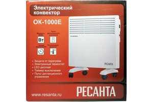 Конвектор 1кВт 50Гц 220-230В LED-дисплей РЕСАНТА 67/4/12, ОК-1000Е(LED)