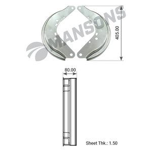 Щиток BPW барабана тормозного (на сторону) MANSONS 300.248, 300248, 0301091530