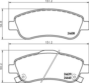 Колодки тормозные HONDA CR-V 3 (07-) передние (4шт.) MINTEX MDB2939, GDB3445, 45022-SWW-G02