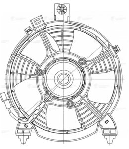 Вентилятор MITSUBISHI L200,Pajero Sport кондиционера электрический в сборе LUZAR LFAC1148, MN123607