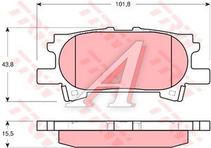 Колодки тормозные LEXUS RX300 (03-) задние (4шт.) TRW GDB3339, 04466-44010/04466-44010/04466-45010/04466-28050