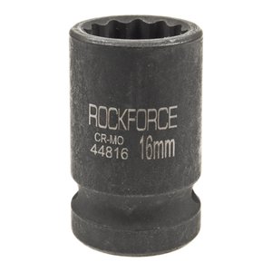 Головка торцевая 1/2" 16мм 12-ти гранная ударная L=58мм ROCKFORCE RF-44816