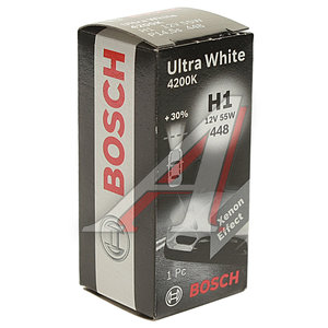 Лампа 12V H1 55W P14.5s Ultra White BOSCH 1987302111, А12-55(Н1)