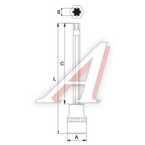 Бита-головка 1/2" TORX T40х200мм длинная JTC JTC-45540200