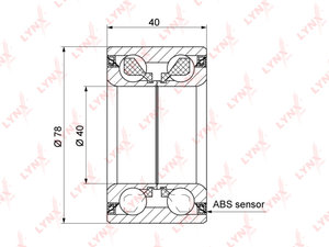 Подшипник ступицы OPEL Meriva (10-) передней LYNX WB1306, WB-1306, 93168535