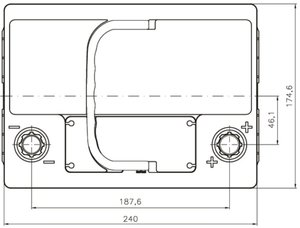 Аккумулятор VOLTHOR Ultra 60А/ч обратная полярность 6СТ60(0) 56008, 56008