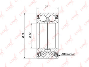 Подшипник ступицы FORD Mondeo 3 (00-) передней LYNX WB1183, VKBA3575, 1133023