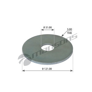 Шайба BPW пальца полурессоры (31х121х5мм) BPW MANSONS 300.176, 300176, 0332036080