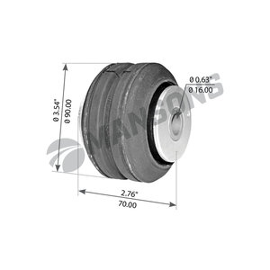 Сайлентблок VOLVO FH12,13,16,FM9,12,13 кабины MANSONS 900.342, 900342, 20390840