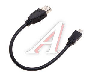 Кабель micro USB-USB (мама) 0.2м черный REXANT 18-1161-2