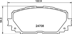 Колодки тормозные TOYOTA Yaris (06-) передние (4шт.) MINTEX MDB2956, GDB3460, 04465-52270