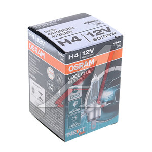 Лампа 12V H4 60/55W P43t-38 +100% 5000K Cool Blue Intense NextGen OSRAM 64193CBN, O-64193CBN, АКГ12-60+55(Н4)