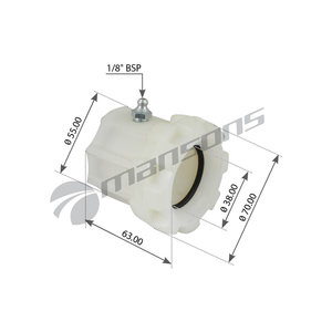 Втулка SAF ROR вала тормозного (38х69х63мм) MANSONS CSB04, CF1001312