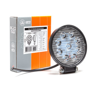 Фара рабочего света круглая 115х142x28мм 27W 9LED (направленный свет) AVTOELECTRICA AE27R-9LED-28HC АЕ, AE27R-9LED-28HC