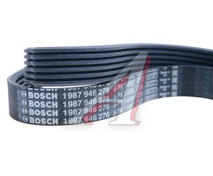 Ремень приводной поликлиновой 6PK1480 MAN BOSCH 1987946276, 6PK1480