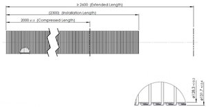 Гофра VOLVO FL выхлопной системы (d=128.3 L=2000) (цинк) E-line DINEX 94227