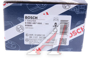 Колодки тормозные MERCEDES CL (C216),CLS (C219) задние барабанные (4шт.) BOSCH 0986487666, A2214200520