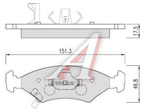 Колодки тормозные KIA Sephia (-97) передние (4шт.) FRIXA FPK03, 0K20A-3323Z