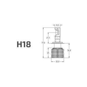 Лампа светодиодная 12V H7 PX26d бокс (2шт.) MTF LAN07K6