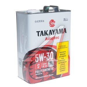 Масло моторное Adaptec SP/GF-6A 5W30 синт.4л TAKAYAMA 6056131, TAKAYAMA SAE5W30