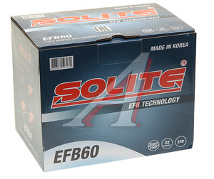 Аккумулятор SOLITE EFB 60А/ч обратная полярность 6СТ60(0)