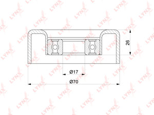 Ролик ГРМ HYUNDAI Santa Fe (06-) натяжителя LYNX PB5262, 25281-27060