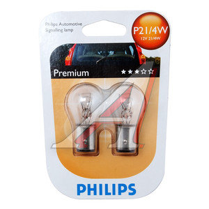 Лампа 12V P21/4W BAZ15d блистер (2шт.) PHILIPS 12594B2, P-12594-2бл, А12-21+4