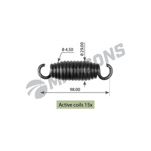 Пружина SCANIA колодок тормозных стяжная (98х28х4.5) MANSONS SPR0027, 120824