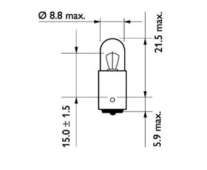 Лампа 24V T4W BA9s Master Life PHILIPS 13929MLCP, P-13929ML, А24-4-1